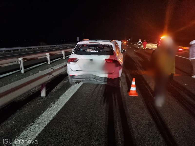 Două persoane rănite în accidentul cu cinci maşini de pe autostrada A3 au fost transportate la spital