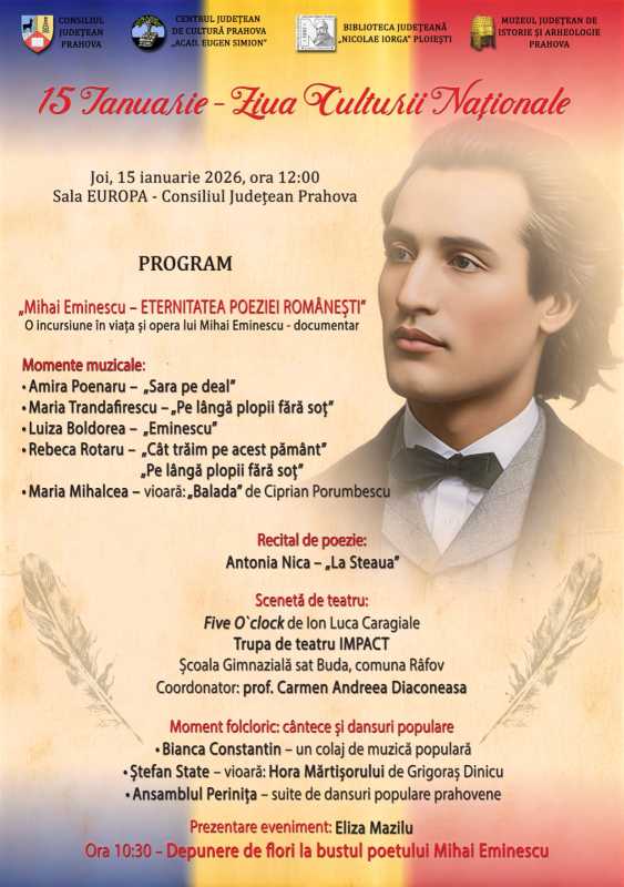 Ziua Culturii Naționale, marcată prin momente muzicale, spectacole de teatru și proiecție de film