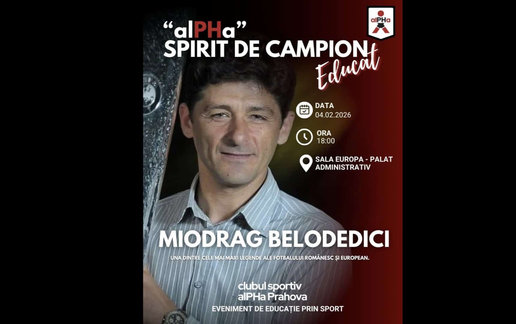 Directorul CS Alpha Prahova, Ionuț Urzeală, inițiativă fără precedent: Legende ale sportului vin la Ploiești să inspire generația tânără