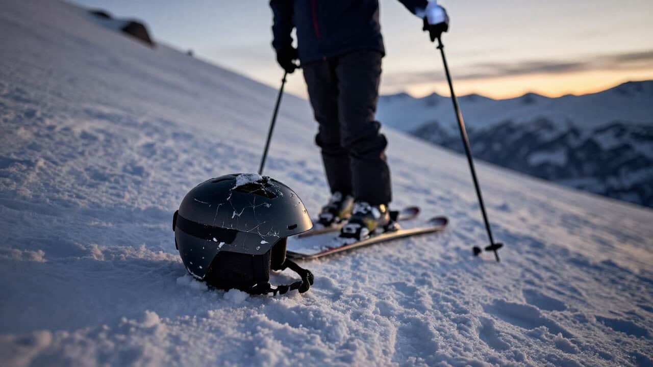 Schior grav accidentat pe pârtie la Azuga; casca s-a crăpat în urma impactului puternic