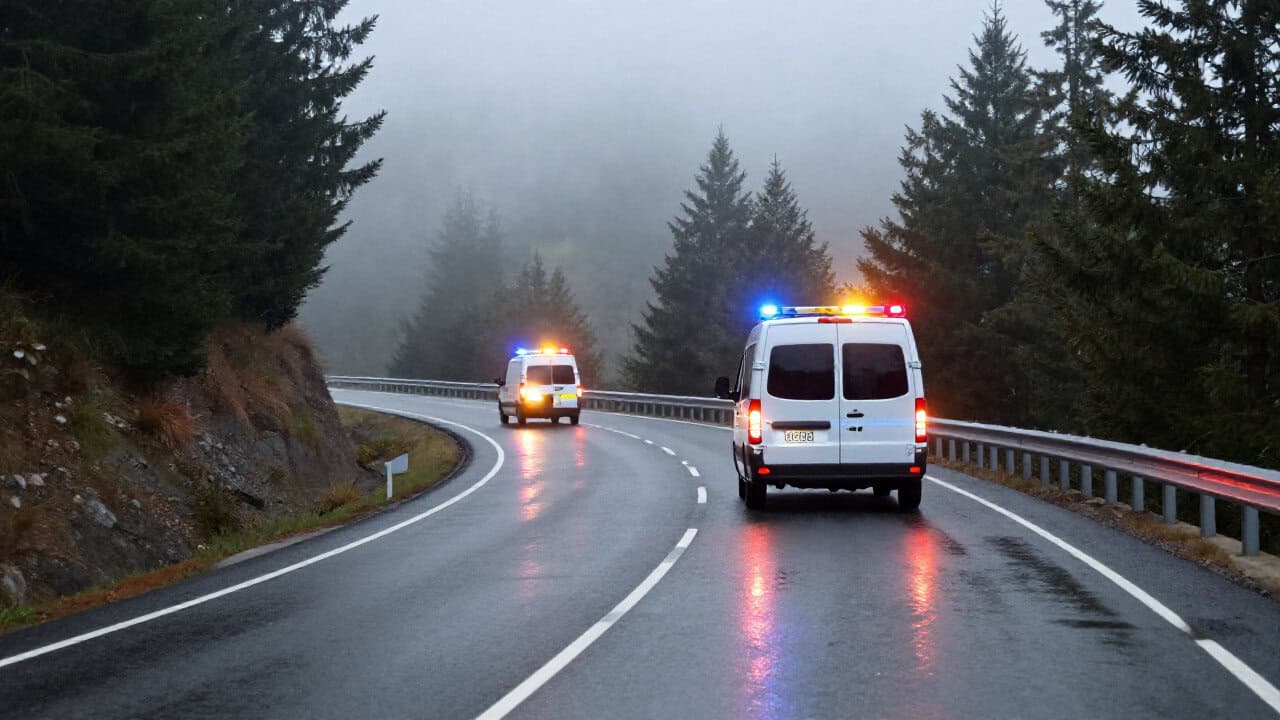 Accident cu două autoutilitare și un autoturism pe DN 1, în Bușteni; două persoane rănite