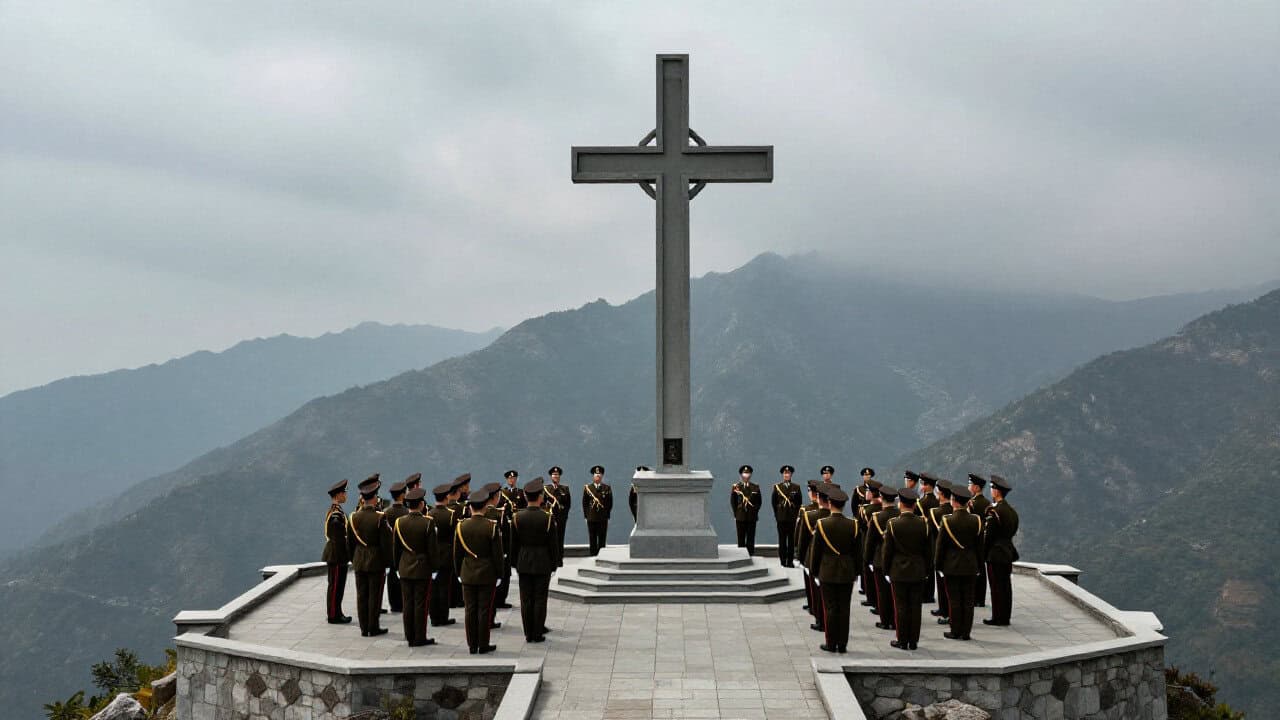 Ceremonie militară și religioasă, organizată de MApN la Crucea Caraiman