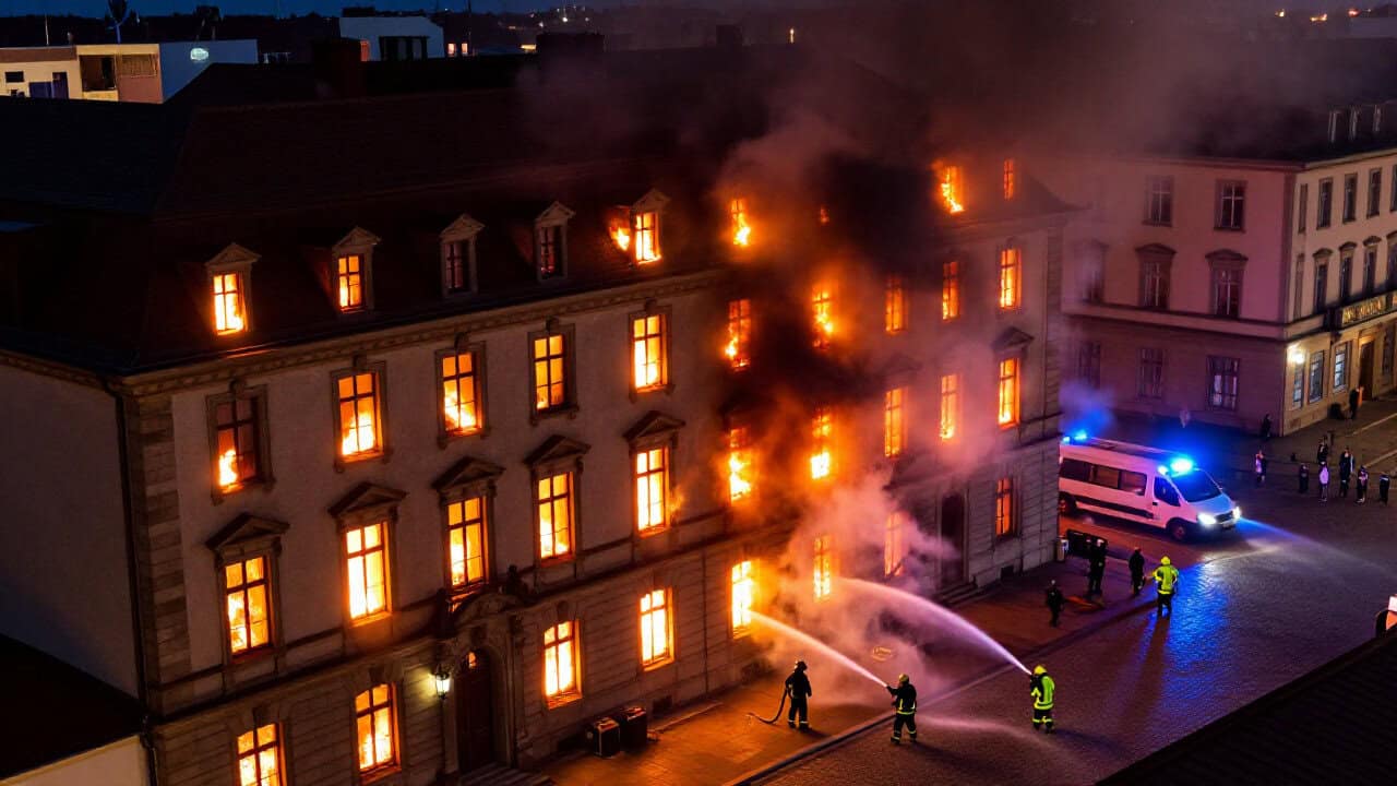 Incendiu violent la un hotel din Tătărani
