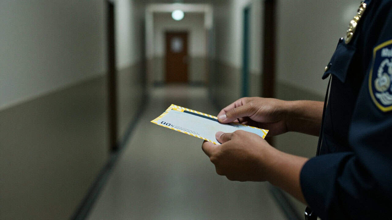 Agent de poliție prins în flagrant când primea mită 1.000 de lei, trimis în judecată