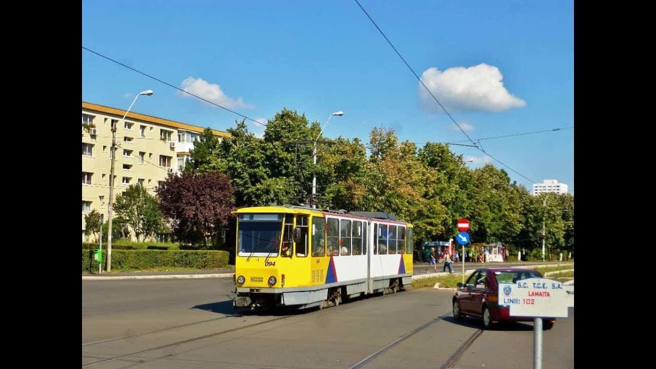 Cab view Linia 102 : Gara de Vest – Spitalul Județean.(Ploiești)