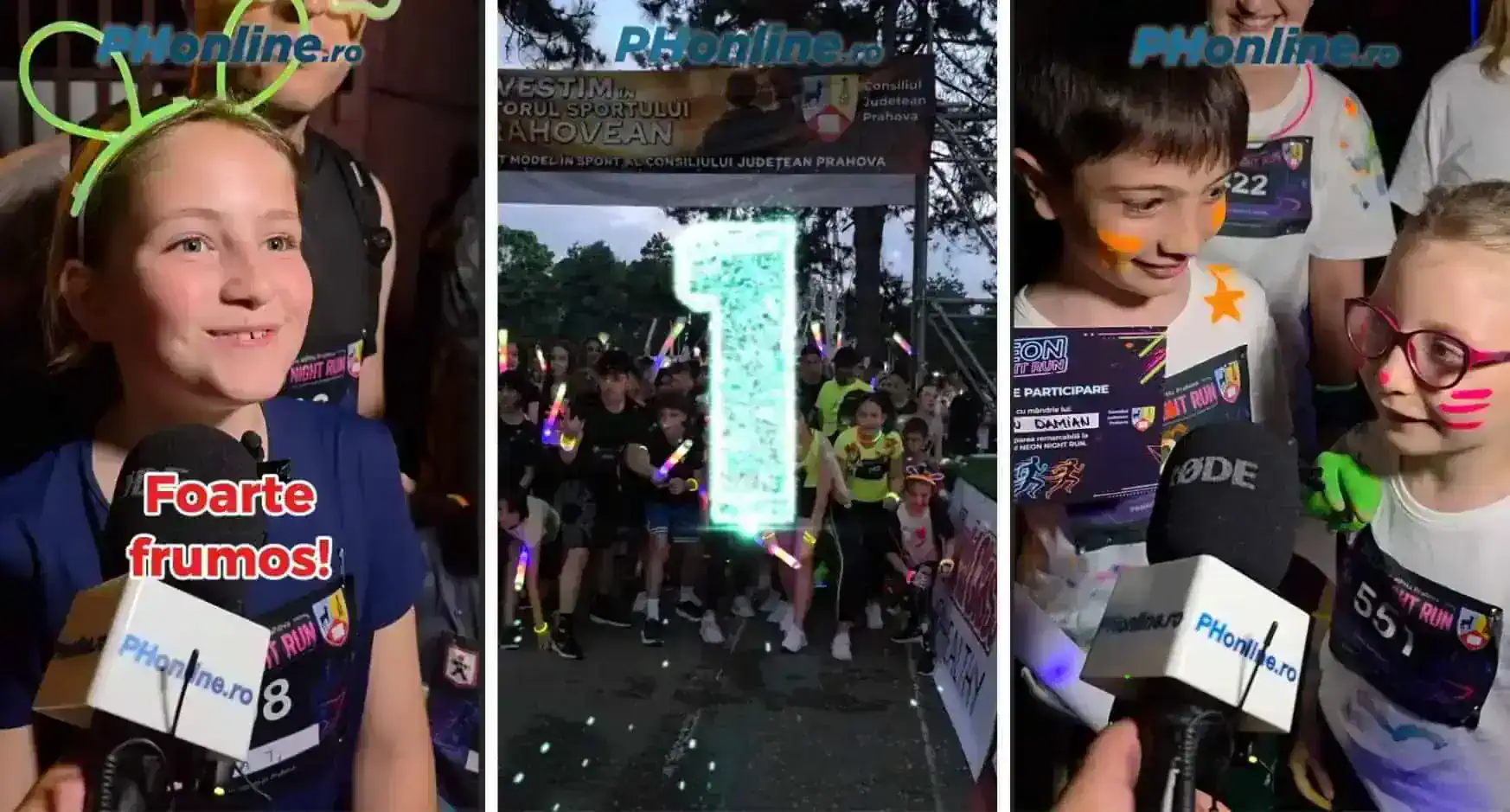 VIDEO: NEON NIGHT RUN. Peste 400 de participanți la evenimentul alPHa! Spectacol la Sala Sporturilor, cu sprijinul CJ Prahova