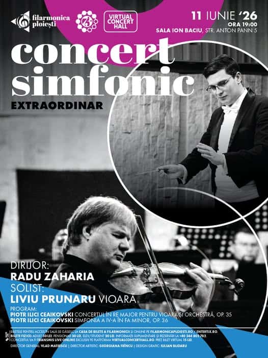 Seară Ceaikovski la Filarmonica „Paul Constantinescu” joi, 11 iunie 2026