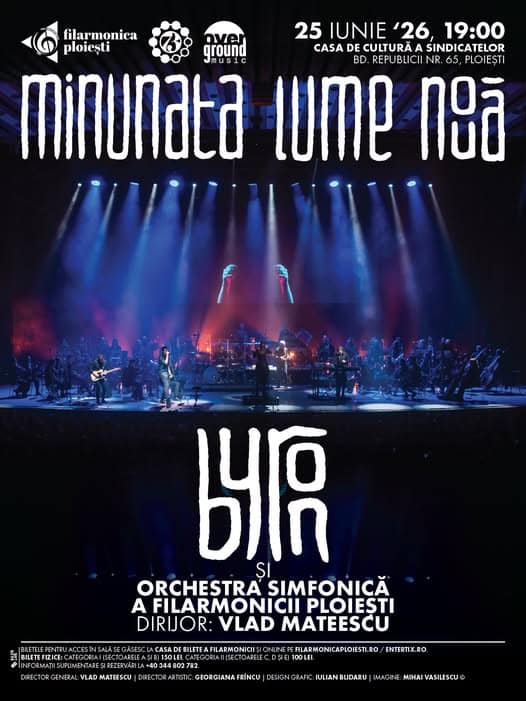Filarmonica Paul Constantinescu Ploiești: Pe 25 iunie, de la ora 19:00, la Casa de Cultură a Sindicatelor Ploiești, vă invităm la Minunata Lume Nouă – byron simfonic