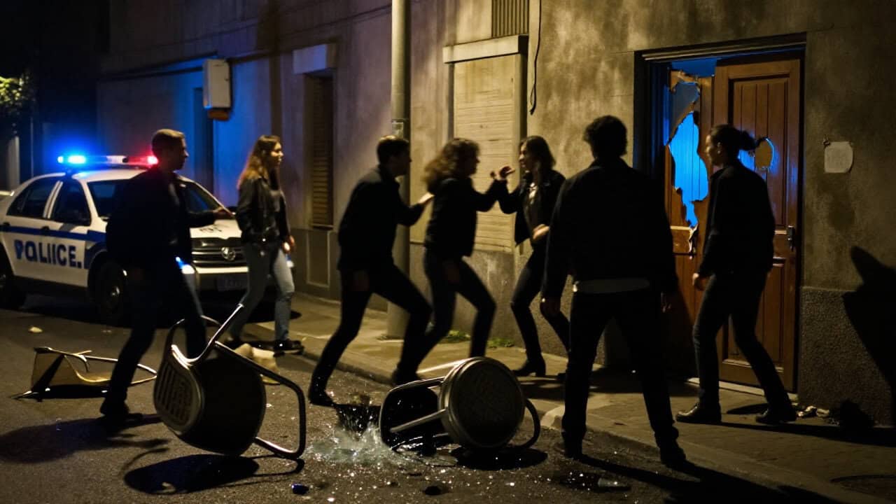 14 persoane au fost reținute pentru amenințare, lovire și distrugere în urma unui scandal