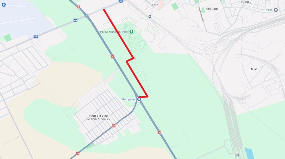 Variantă pentru deblocarea sensului giratoriu de pe DN1, de la Strejnicu. Mihai Apostolache propune amenajarea unui drum nou, în zona Parcului Municipal