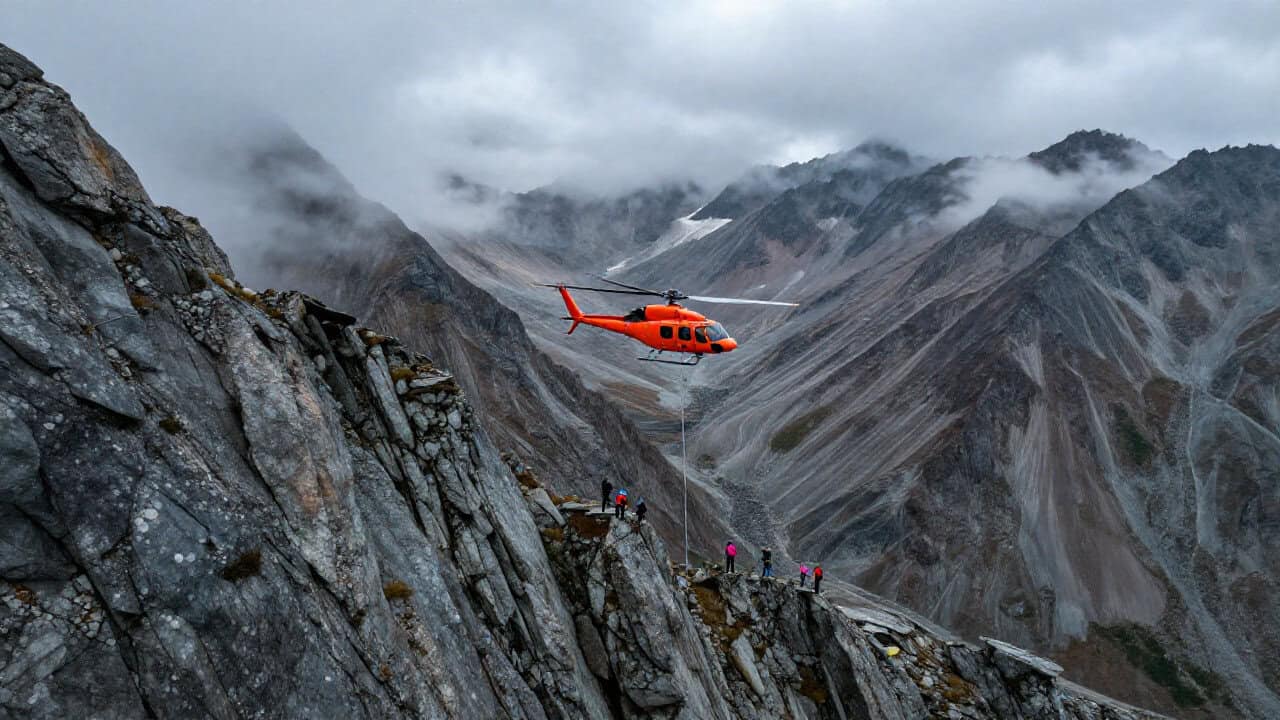 Patru turiști epuizați au fost extrași prin troliere de pe muntele Moraru, în masivul Bucegi