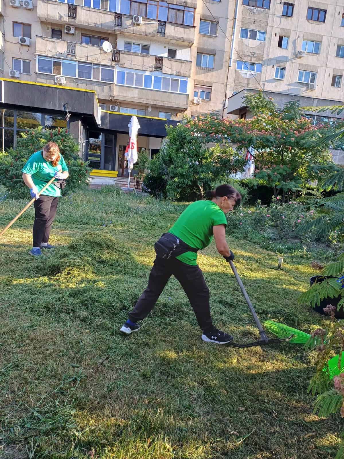 SGU Ploiești: Întreținerea spațiilor verzi continuă în mai multe cartiere ale Ploieștiului
