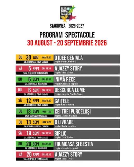 Teatrul Toma Caragiu Ploiești anunță noua stagiune 2026-2027
