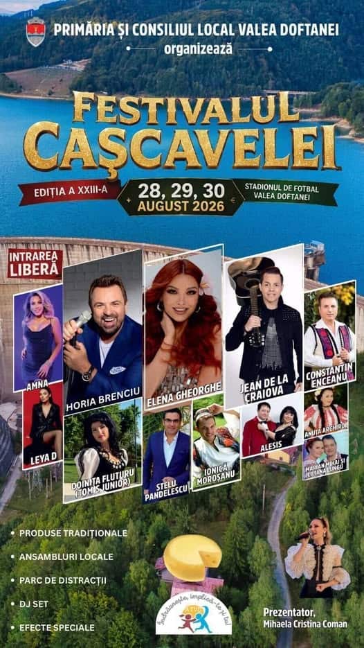 La Valea Doftanei va avea loc Festivalul Cașcavelei