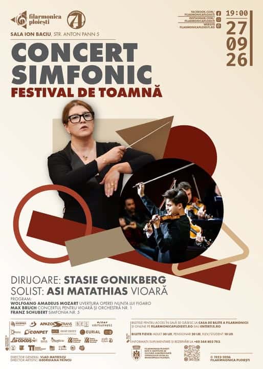 Concert simfonic la Ploiești, în cadrul Festivalului de Toamnă
